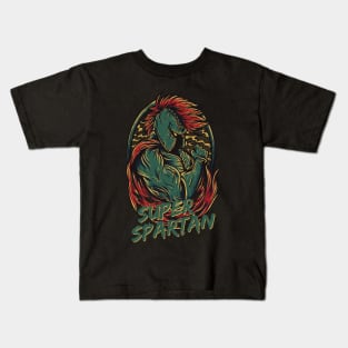 Super Spartan Artwork Warrior Michigan State Kids T-Shirt